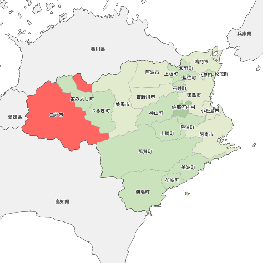 徳島県三好市の地図 Map It マップ イット