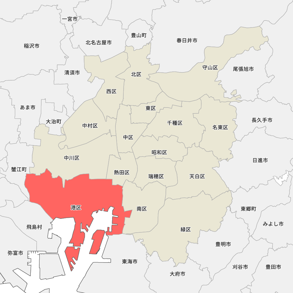 愛知県名古屋市港区の地図 | Map-It マップ・イット