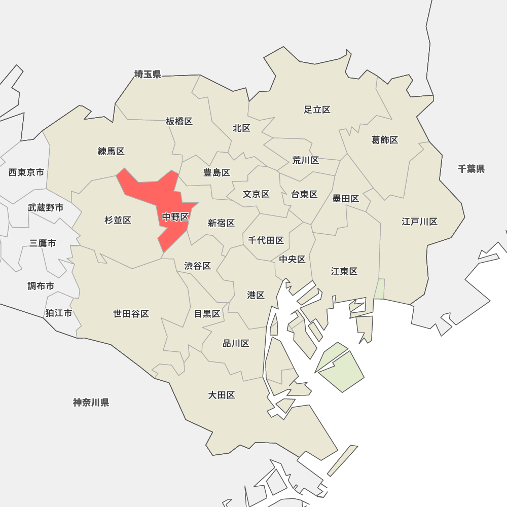 東京都中野区の地図 Map It マップ イット