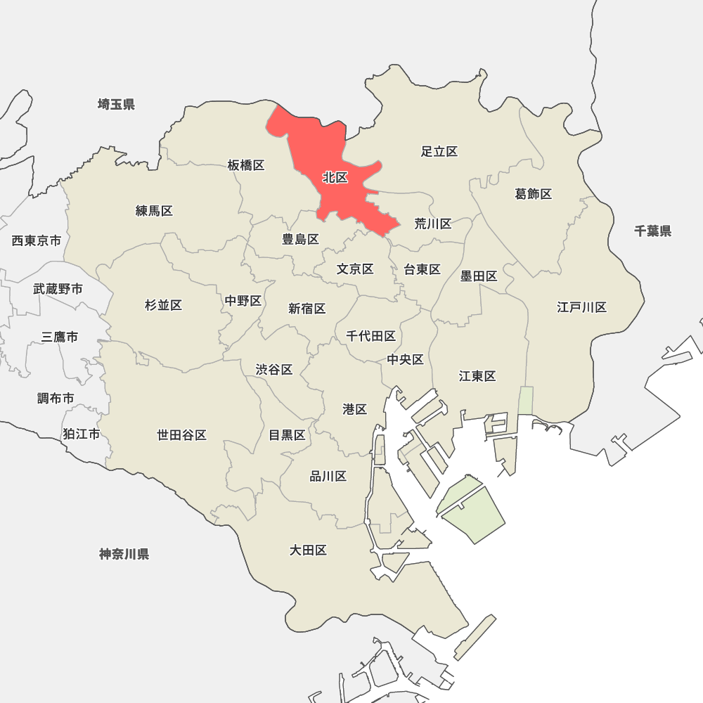 東京都北区の地図 | Map-It マップ・イット