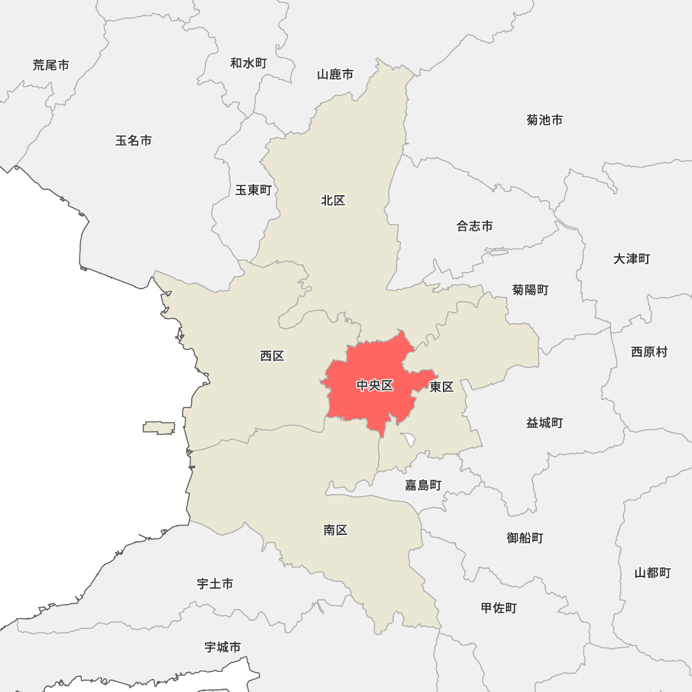 熊本県熊本市中央区の地図 | Map-It マップ・イット