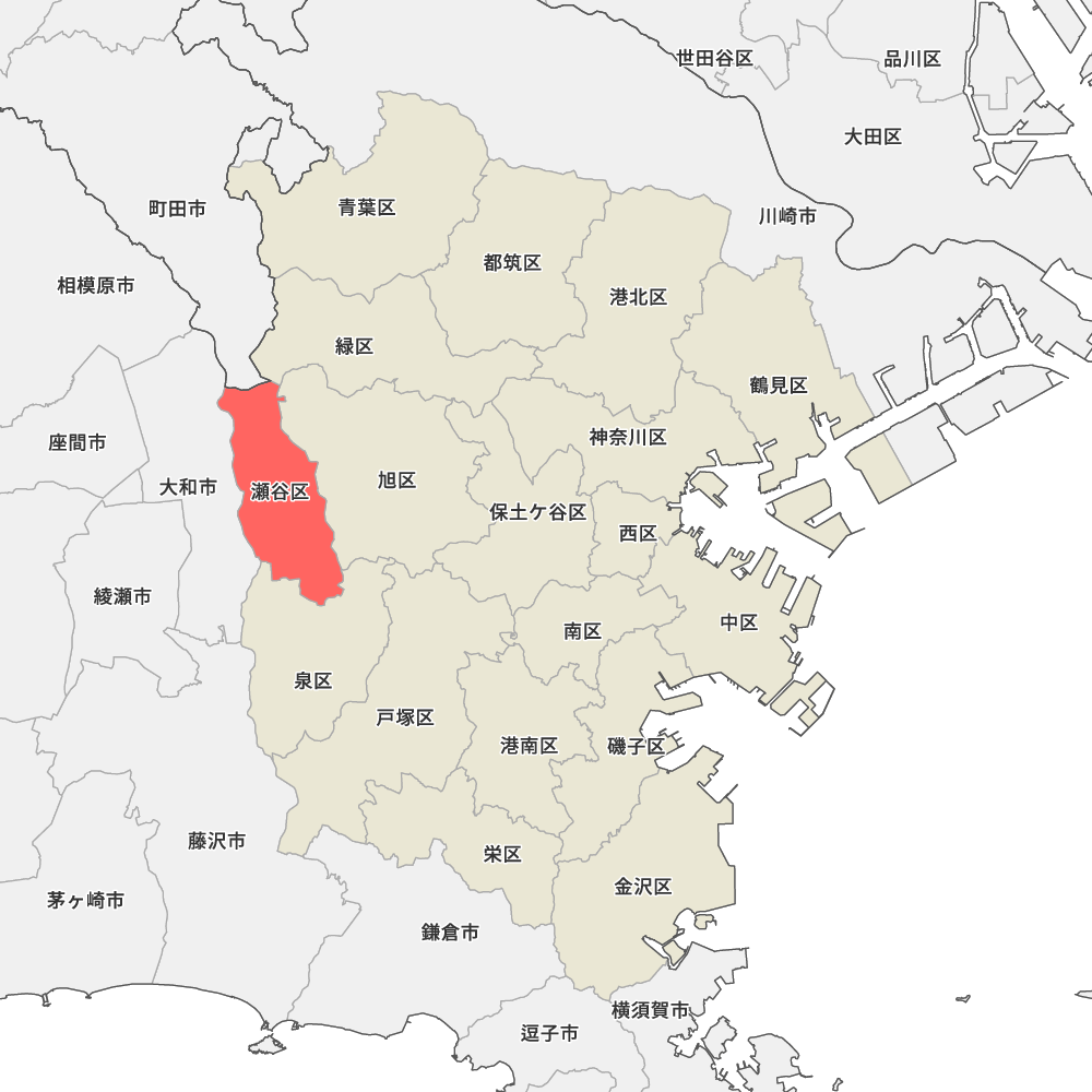 神奈川県横浜市瀬谷区の地図 MapIt マップ・イット