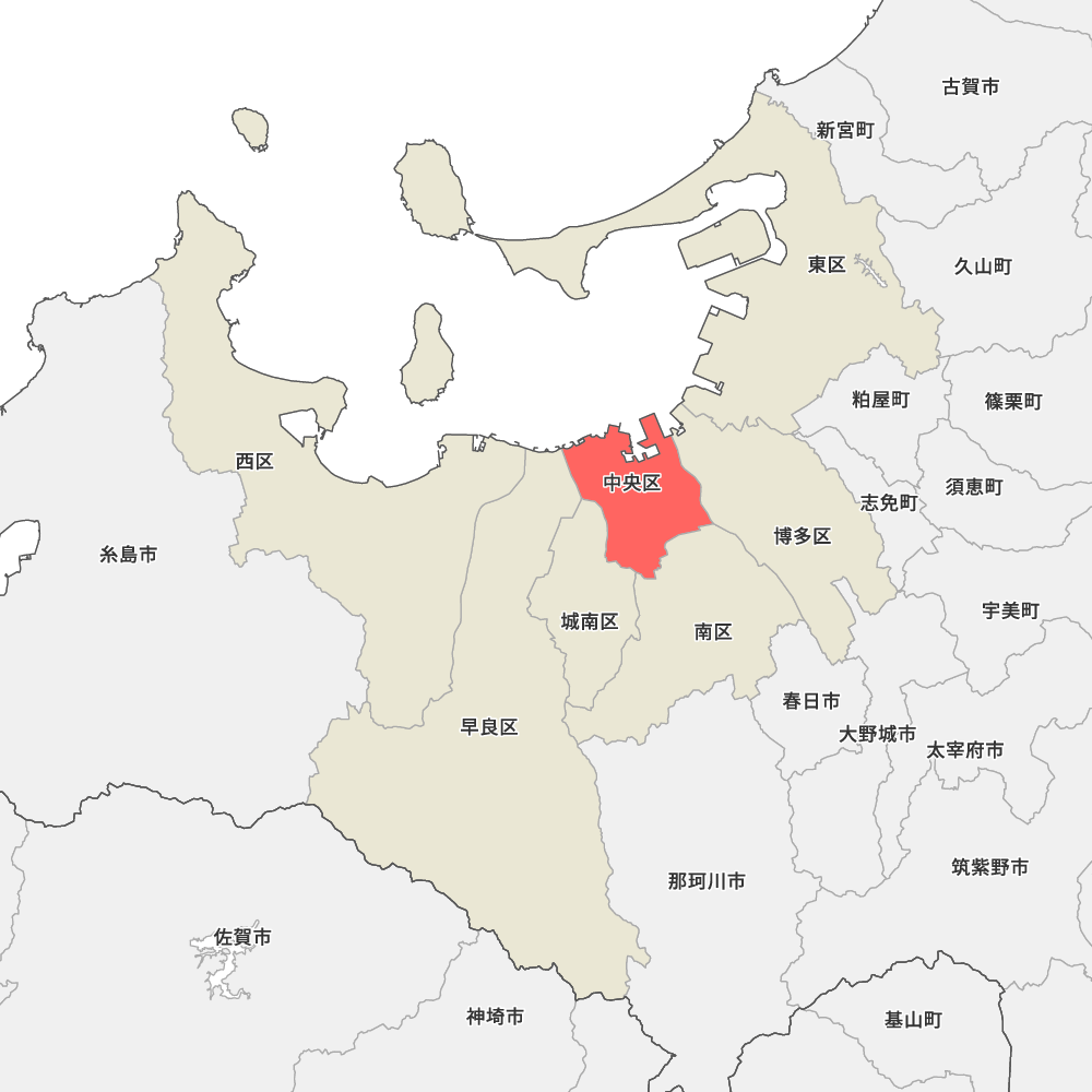 福岡県福岡市中央区の地図 Map It マップ イット