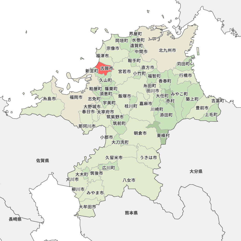 福岡県古賀市の地図 Map It マップ イット