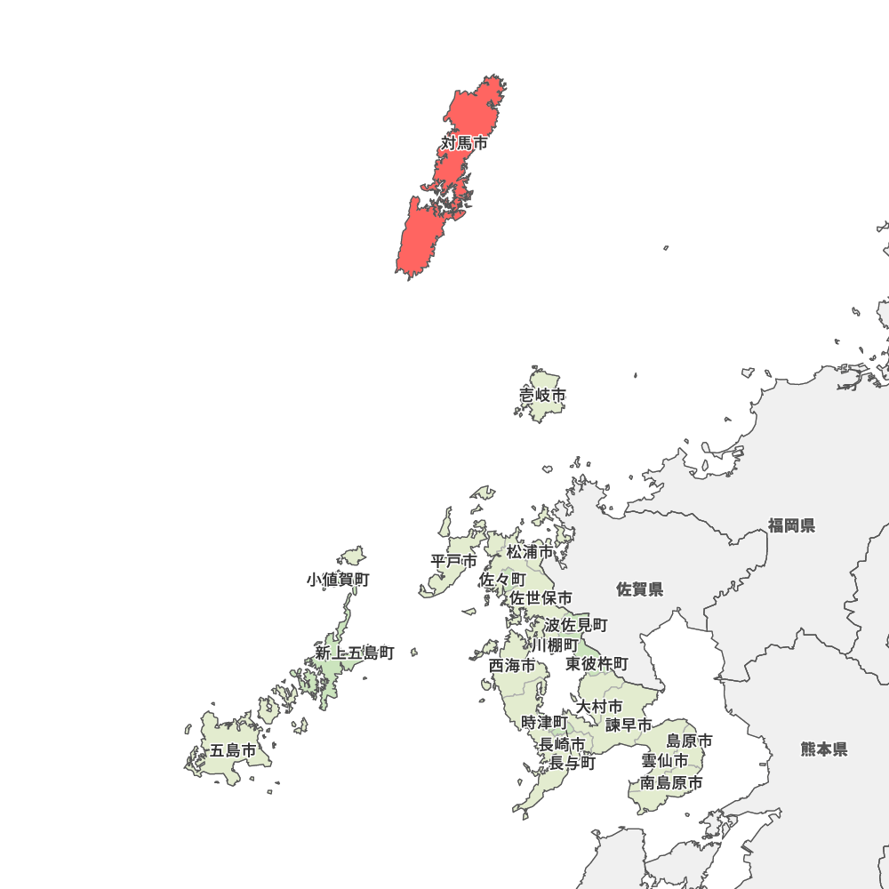 長崎県対馬市の地図 | Map-It マップ・イット