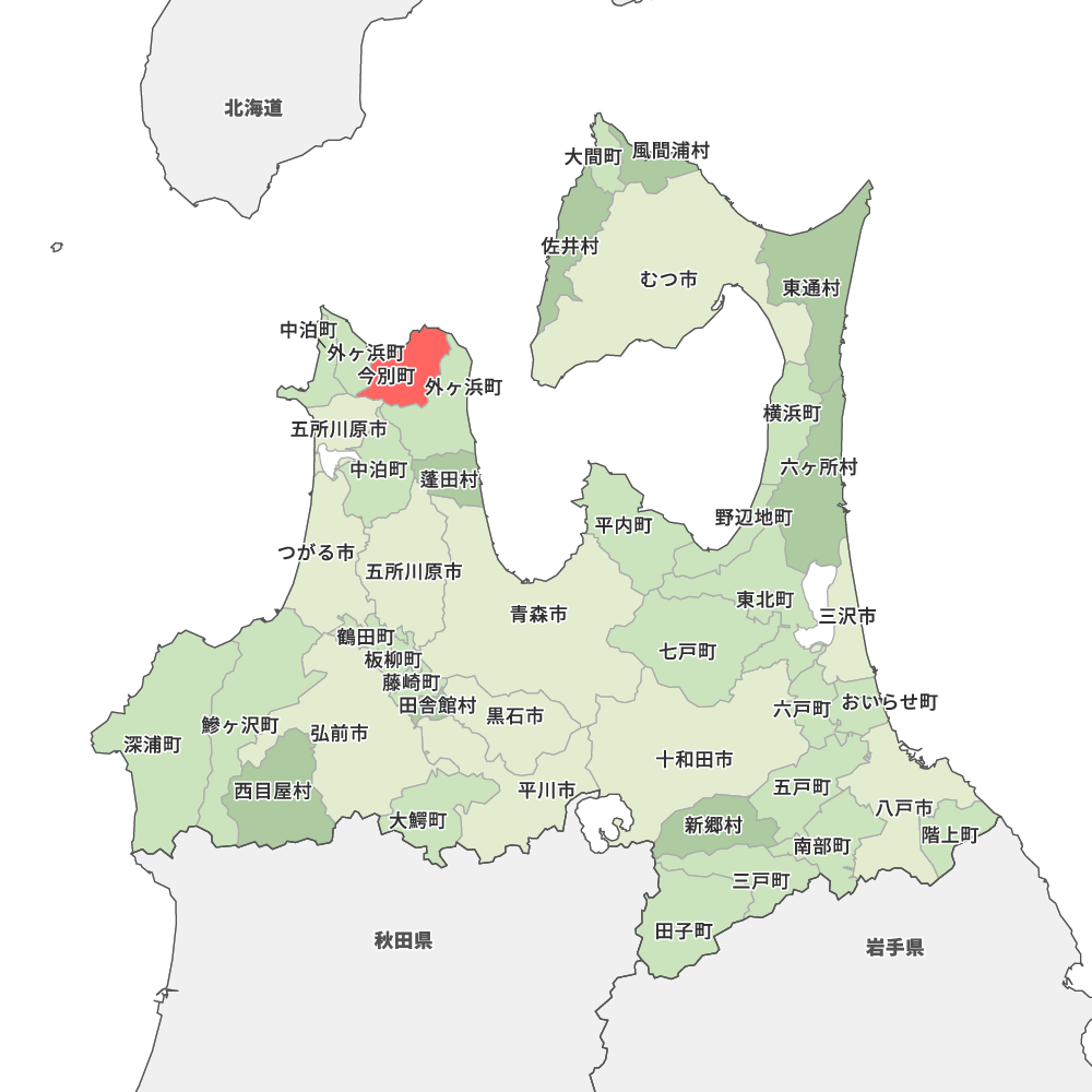 青森県東津軽郡今別町の地図 Map It マップ イット