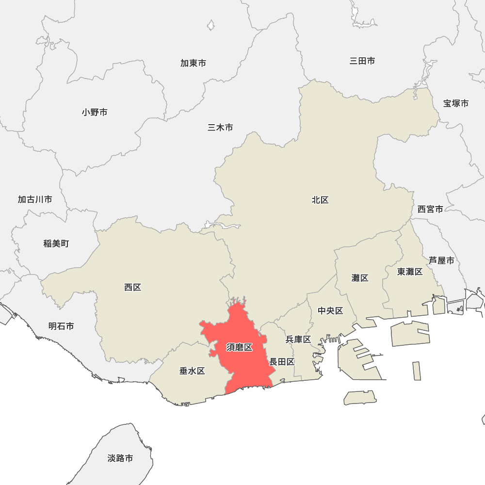 兵庫県神戸市須磨区の地図 | Map-It マップ・イット