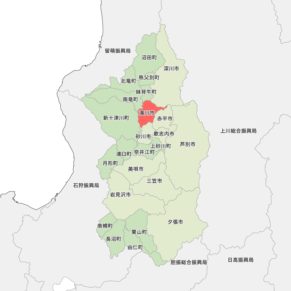 北海道空知総合振興局滝川市の地図 | Map-It マップ・イット