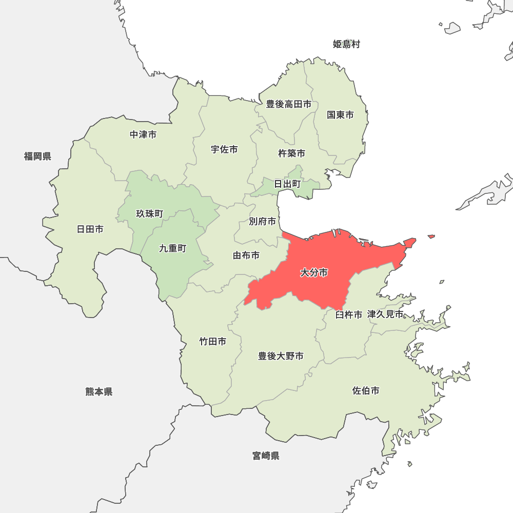 大分県大分市の地図 | Map-It マップ・イット