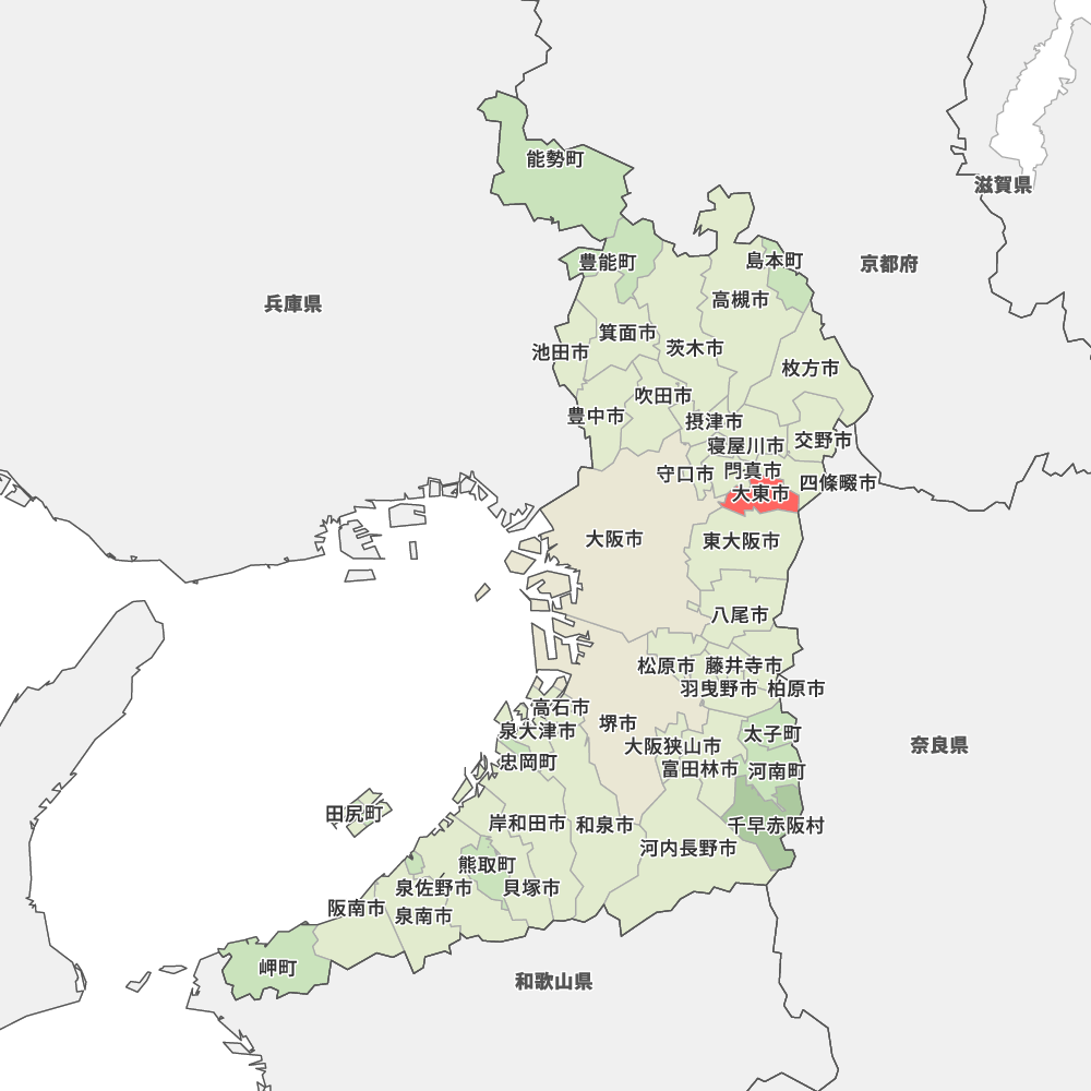 大阪府大東市の地図 | Map-It マップ・イット