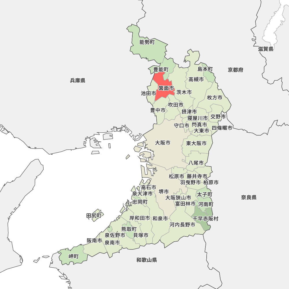 大阪府箕面市の地図 | Map-It マップ・イット