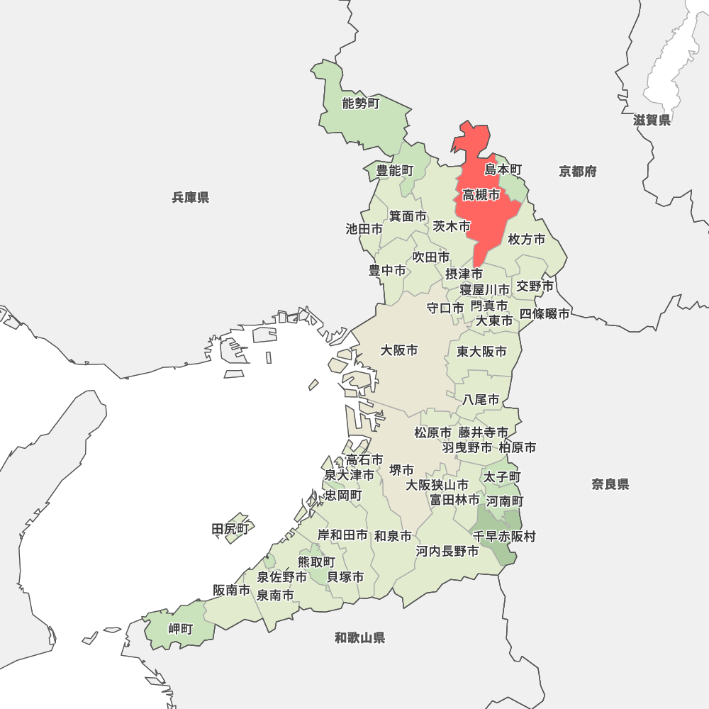 大阪府高槻市の地図 | Map-It マップ・イット