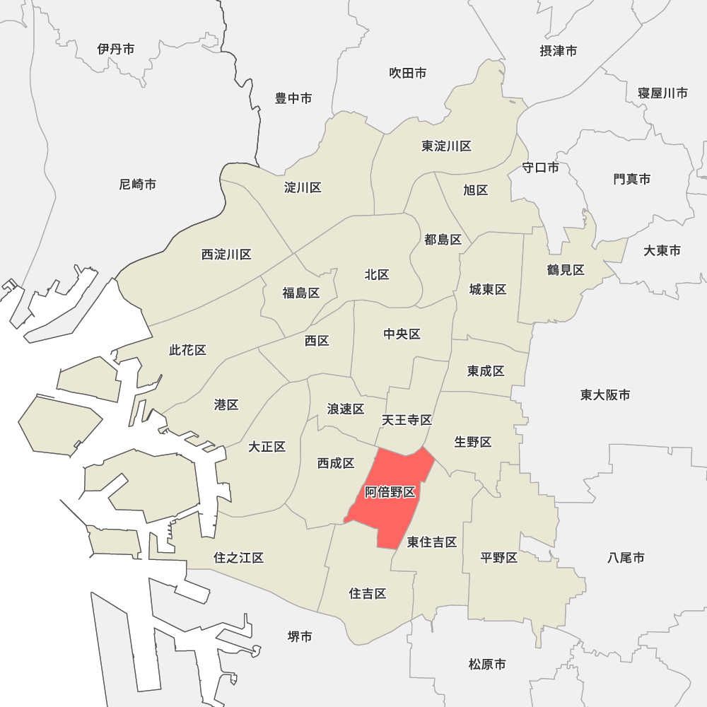 大阪府大阪市阿倍野区の地図 Map It マップ・イット