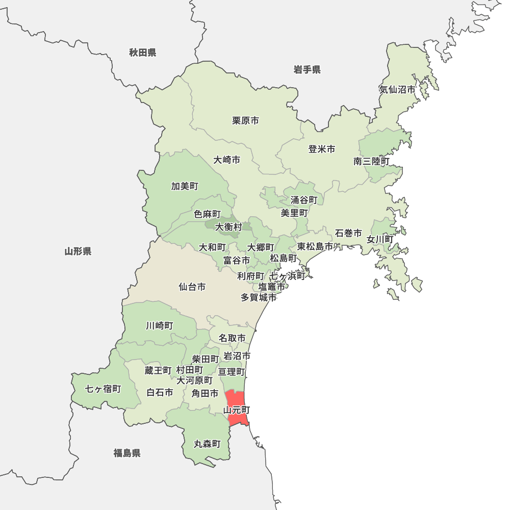 宮城県亘理郡山元町の地図 | Map-It マップ・イット