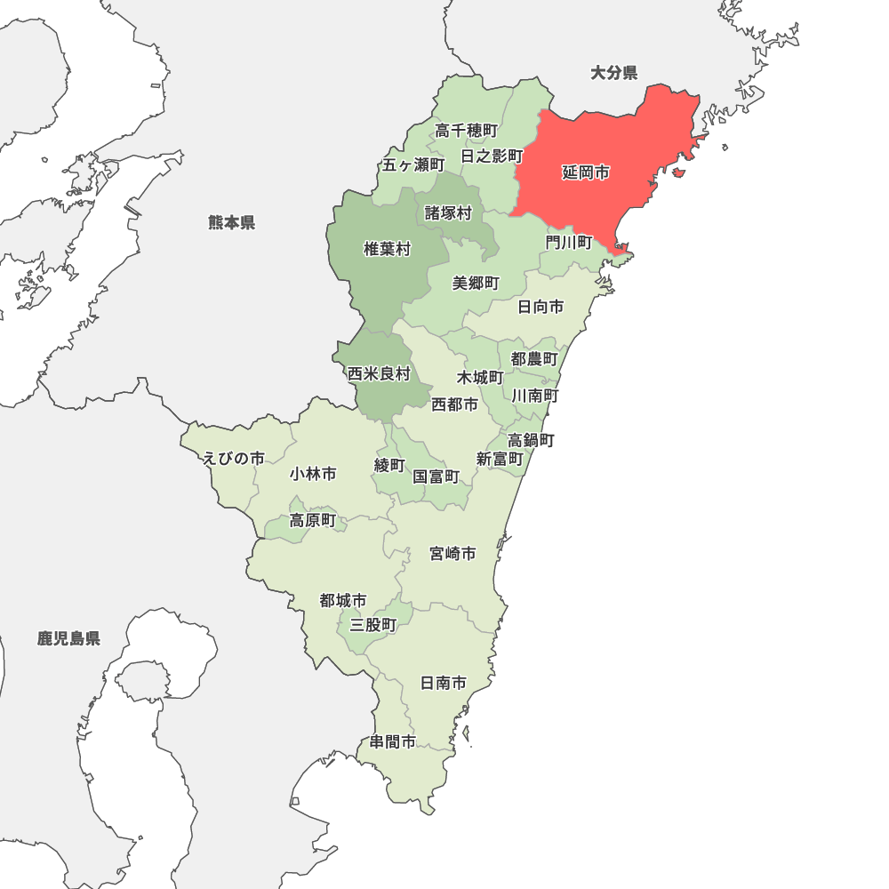 宮崎県延岡市の地図 Map It マップ・イット