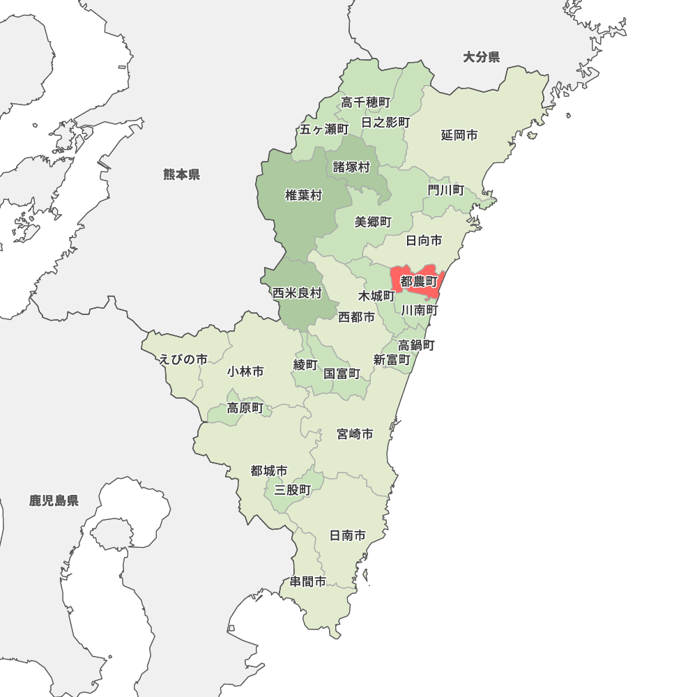 宮崎県児湯郡都農町の地図 | Map-It マップ・イット