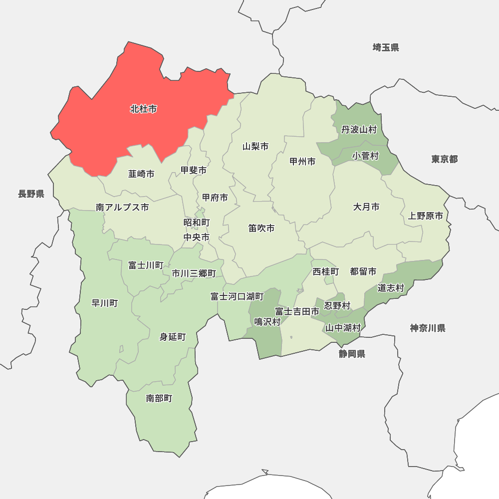 山梨県北杜市の地図 | Map-It マップ・イット