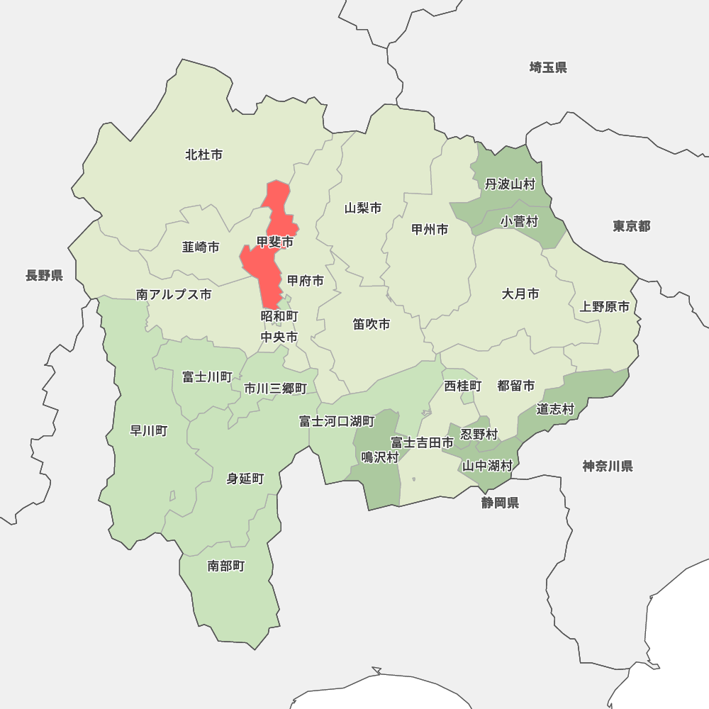 山梨県甲斐市の地図 | Map-It マップ・イット