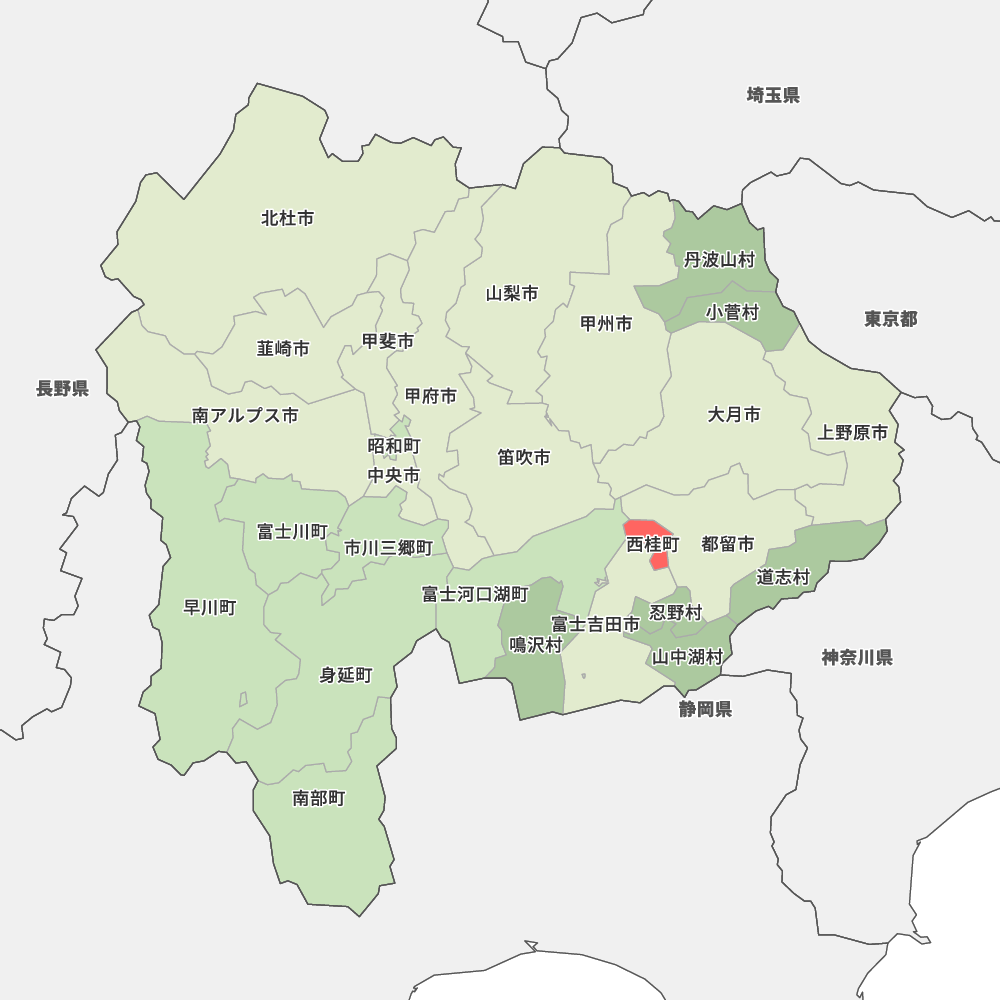 山梨県南都留郡西桂町の地図 | Map-It マップ・イット