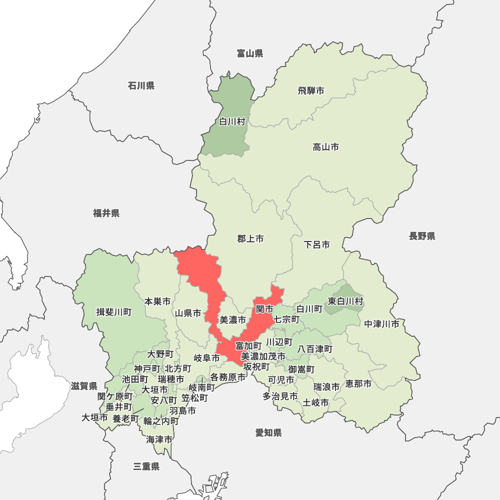 岐阜県関市の地図 | Map-It マップ・イット