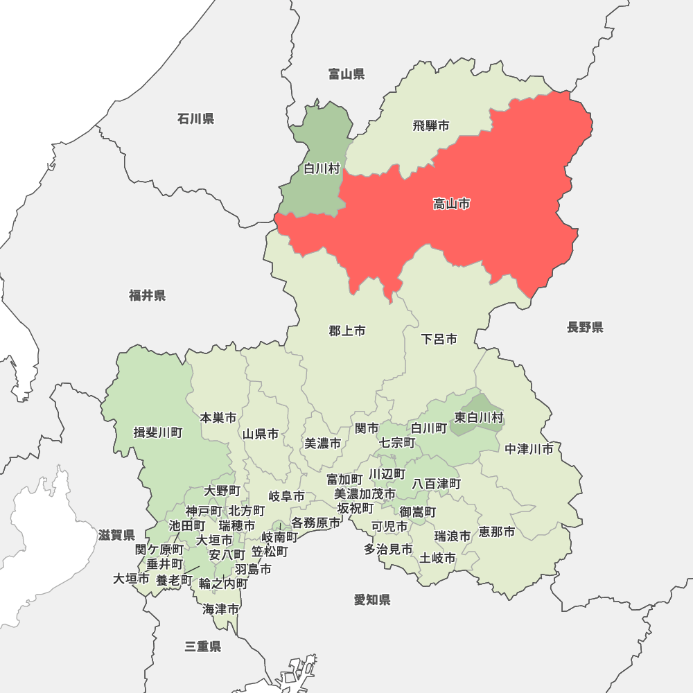 岐阜県高山市の地図 | Map-It マップ・イット