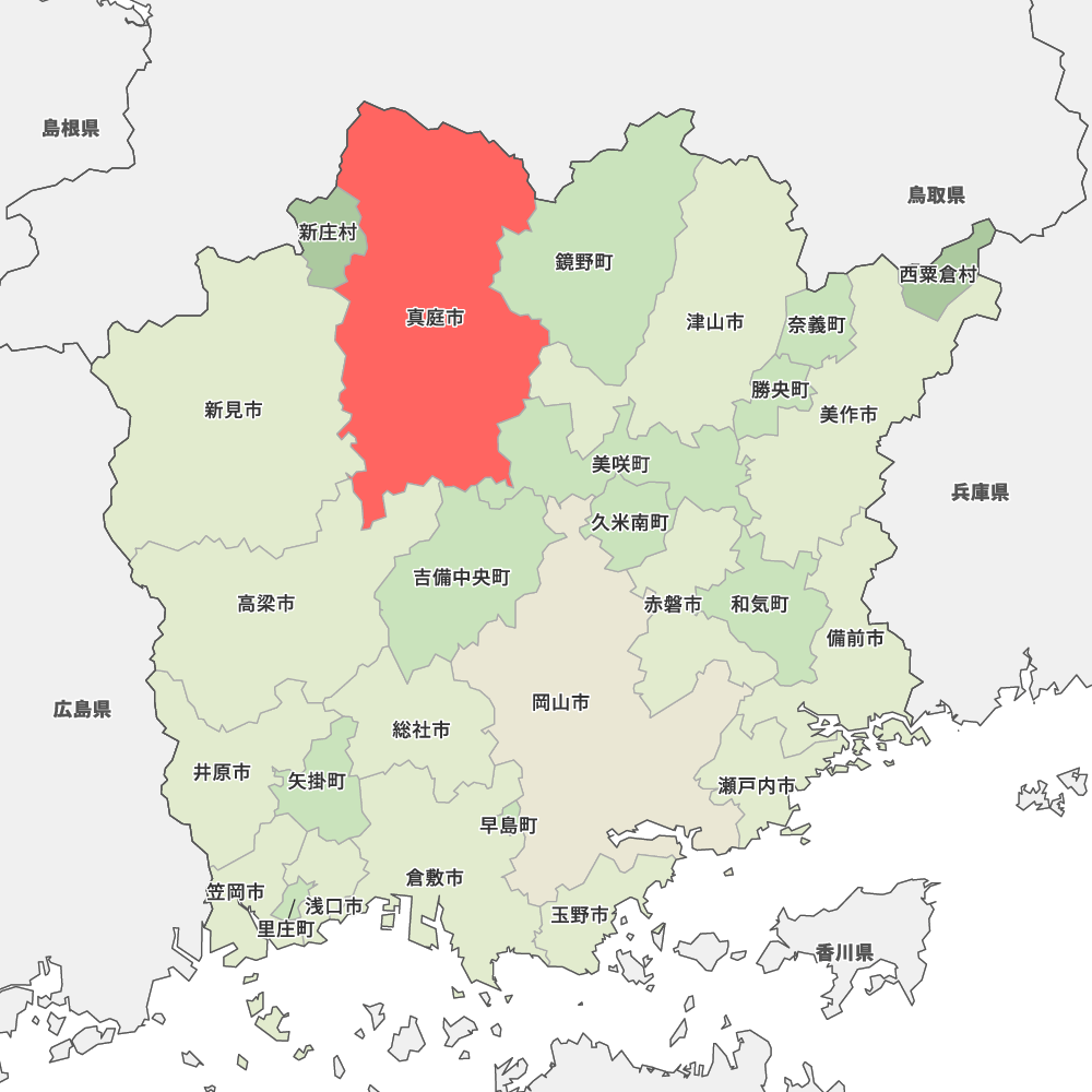 岡山県真庭市の地図 | Map-It マップ・イット