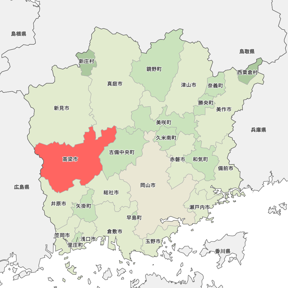 岡山県高梁市の地図 | Map-It マップ・イット