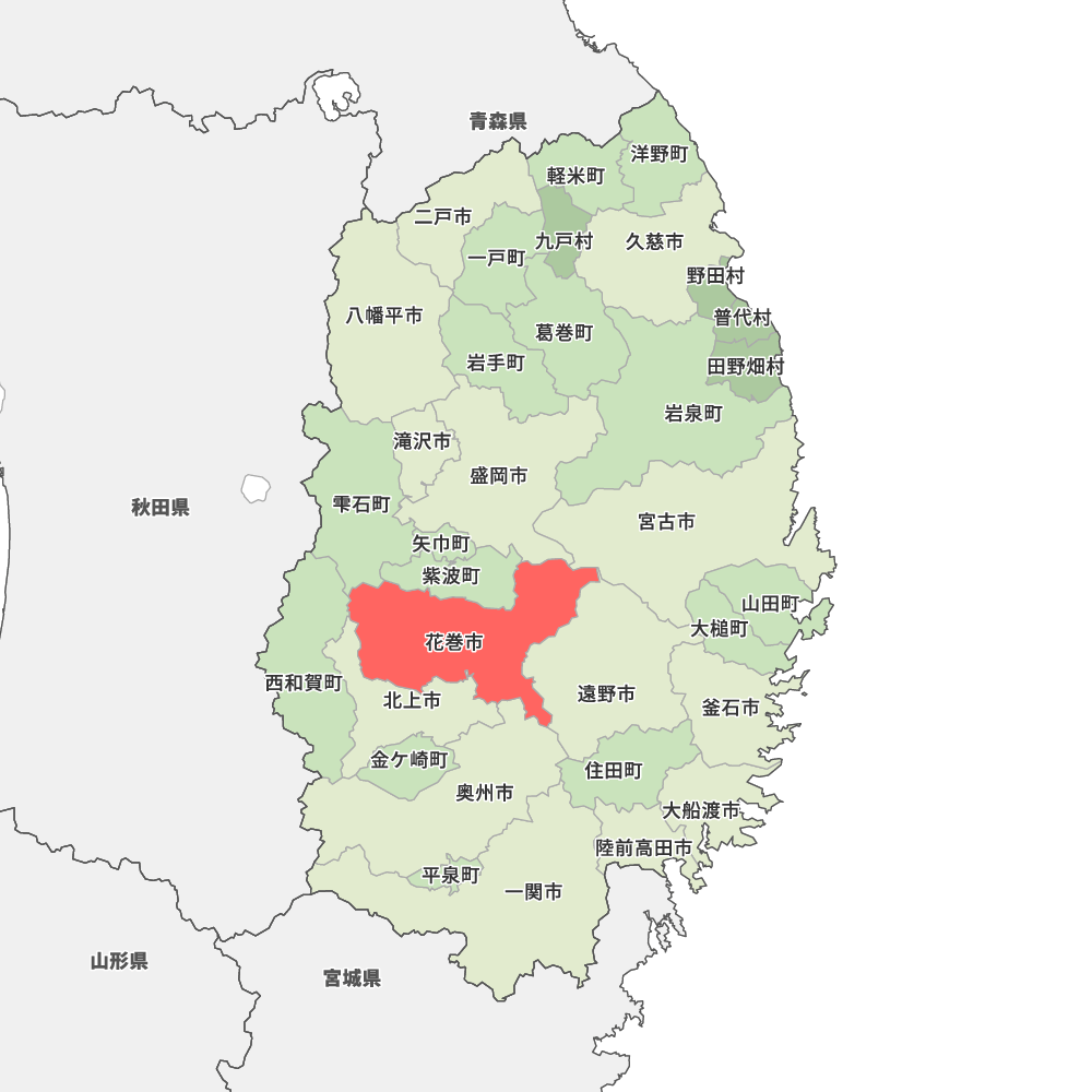 岩手県花巻市の地図 | Map-It マップ・イット