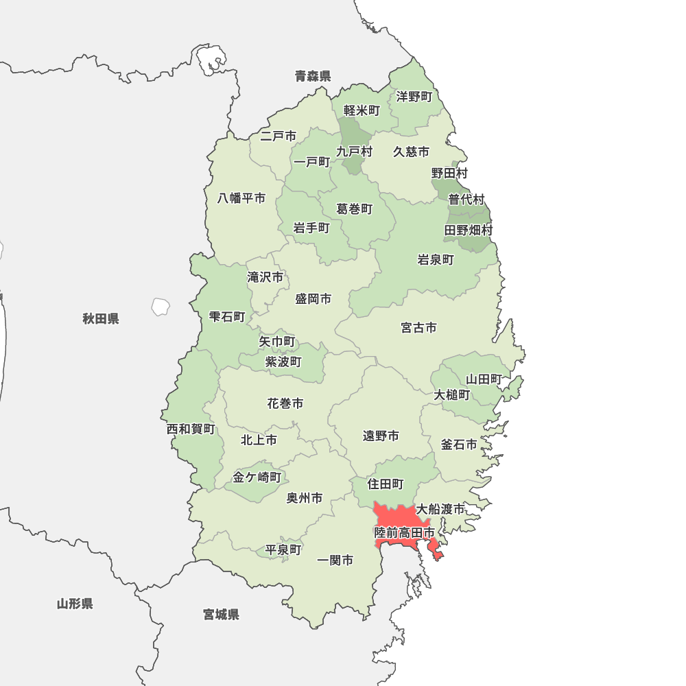 岩手県陸前高田市の地図 | Map-It マップ・イット
