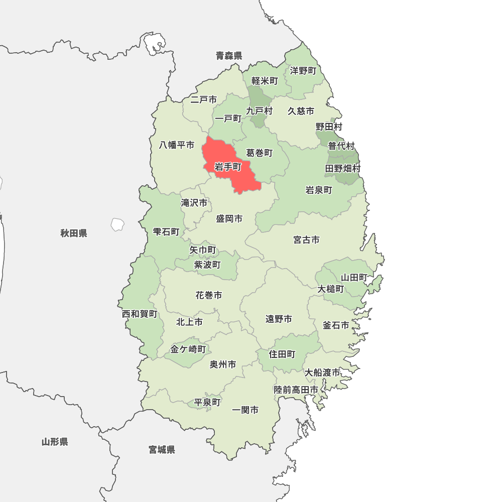 岩手県岩手郡岩手町の地図 | Map-It マップ・イット