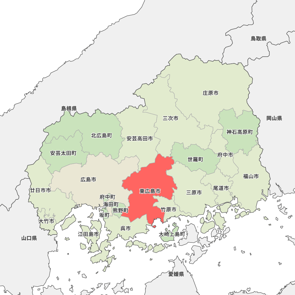 広島県東広島市の地図 | Map-It マップ・イット