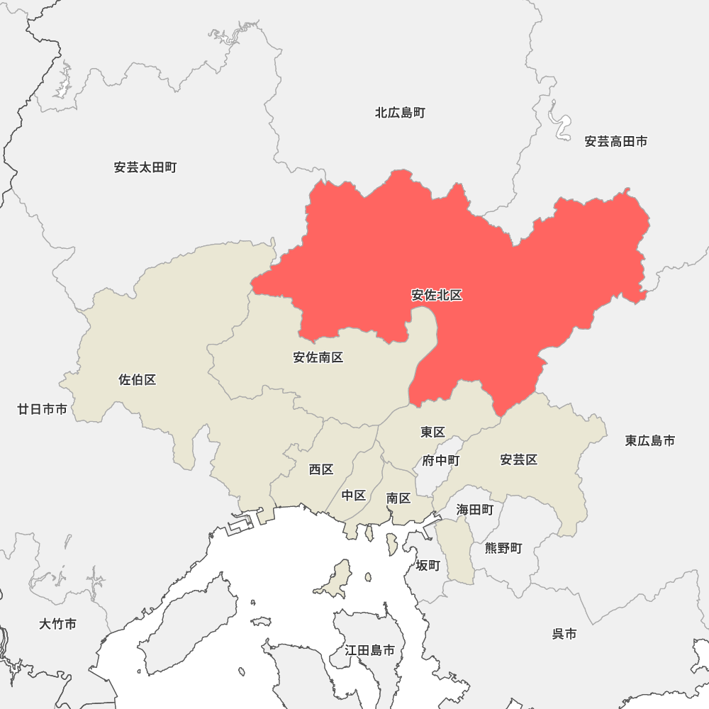 広島県広島市安佐北区の地図 | Map-It マップ・イット