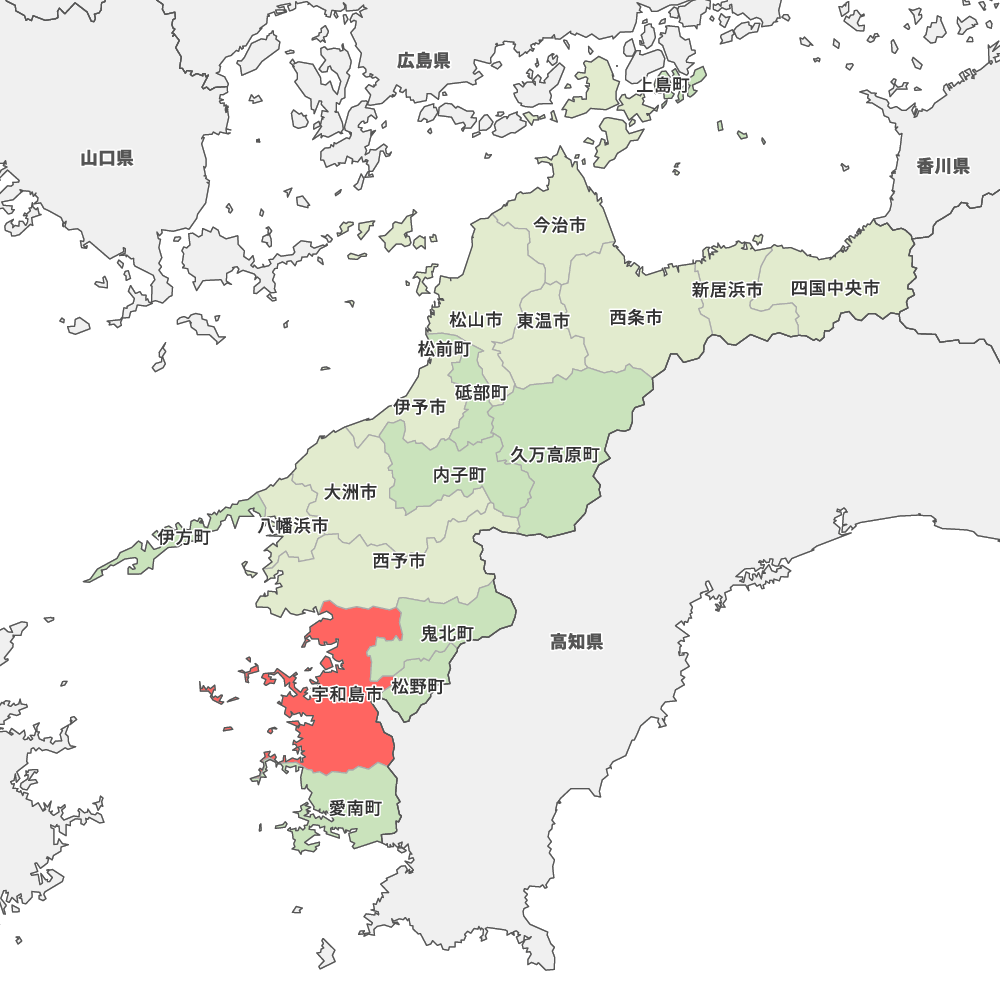 愛媛県宇和島市の地図 | Map-It マップ・イット