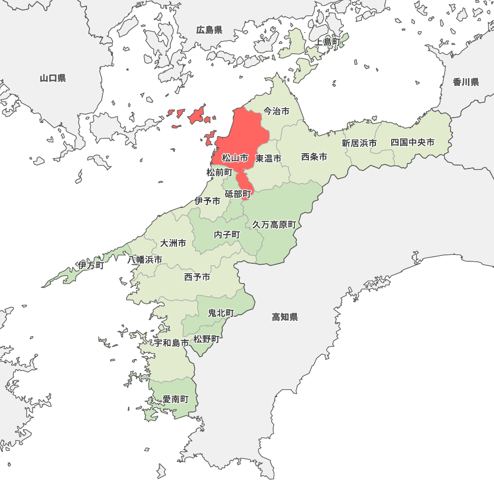 愛媛県松山市の地図 | Map-It マップ・イット