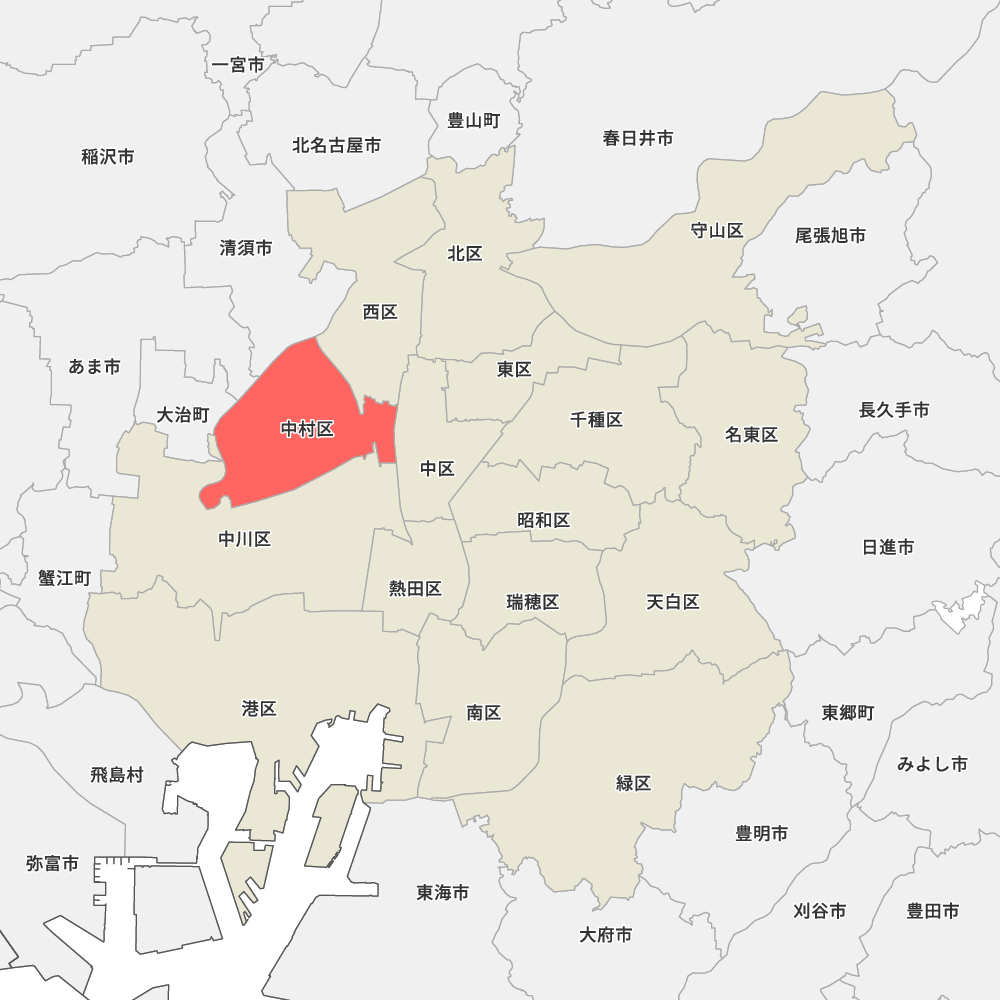 愛知県名古屋市中村区の地図 | Map-It マップ・イット
