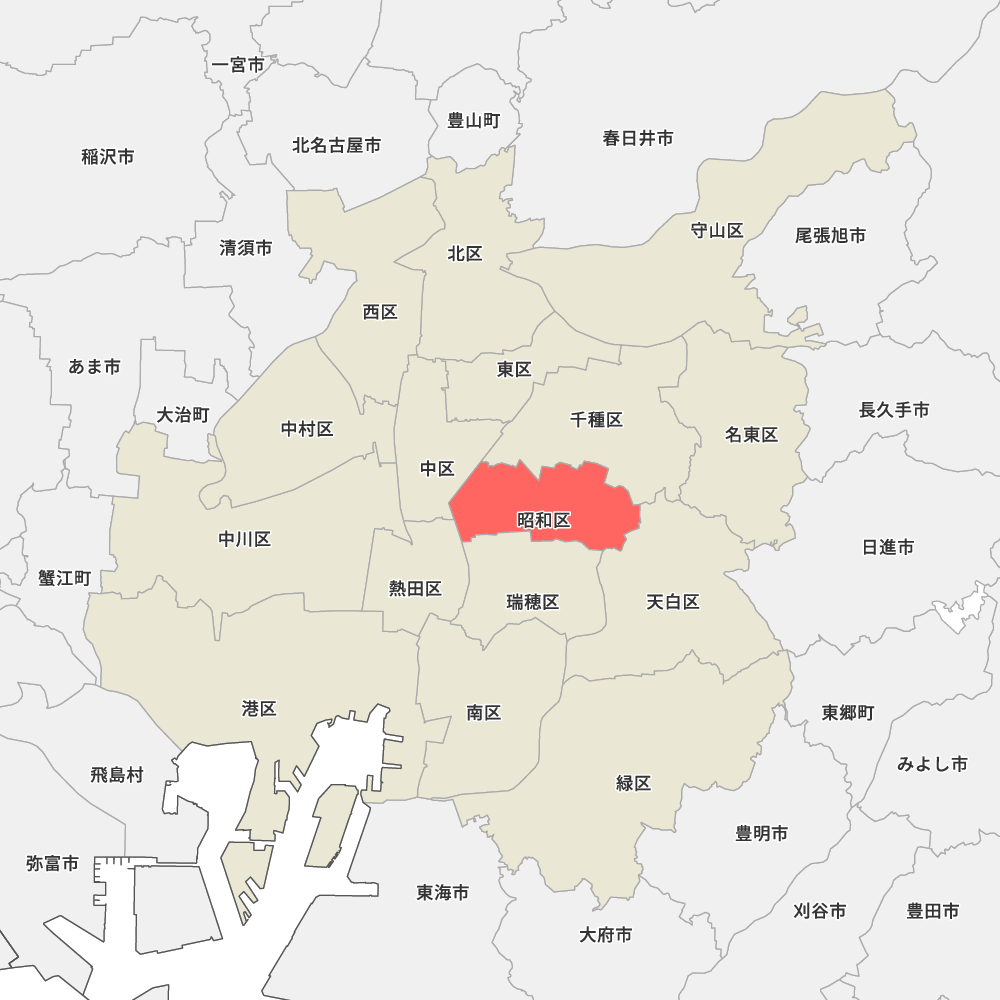 愛知県名古屋市昭和区の地図 | Map-It マップ・イット