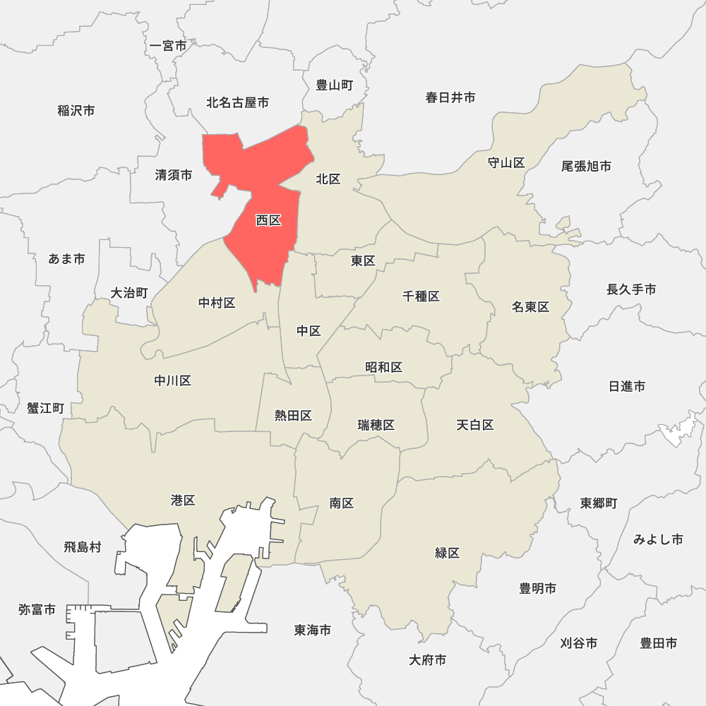 愛知県名古屋市西区の地図 | Map-It マップ・イット