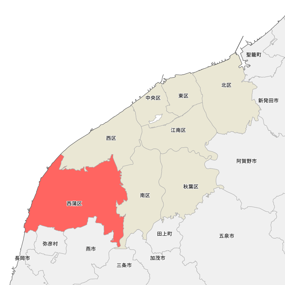 新潟県新潟市西蒲区の地図 | Map-It マップ・イット