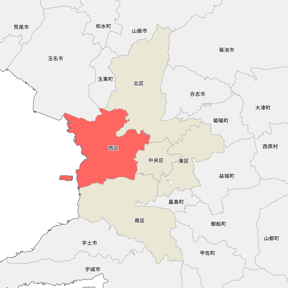 福袋 売れ残り 熊本県熊本市西区の地図 | Map-It マップ・イット 地図・旅行ガイド