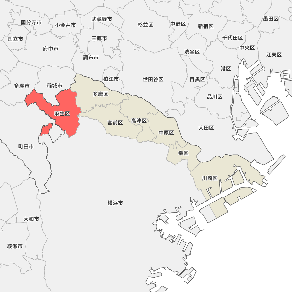 神奈川県川崎市麻生区の地図 | Map-It マップ・イット