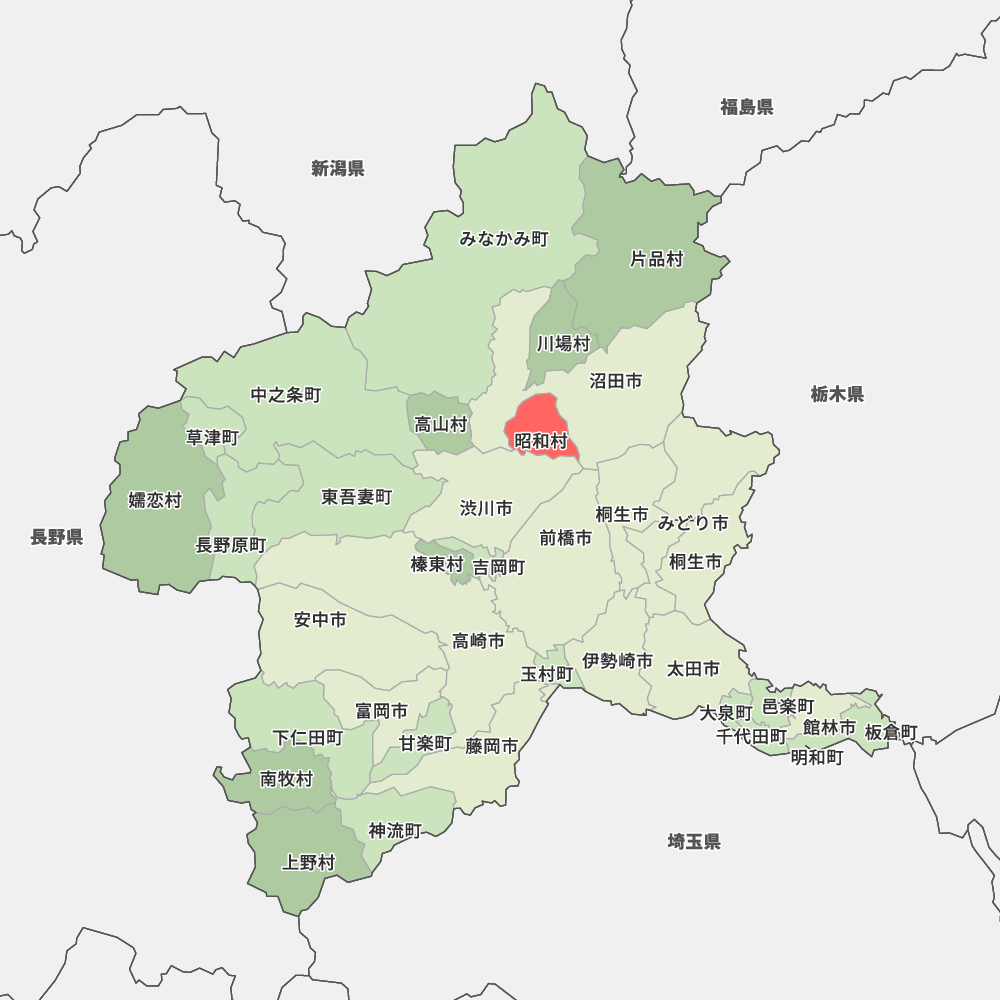 群馬県利根郡昭和村の地図 | Map-It マップ・イット