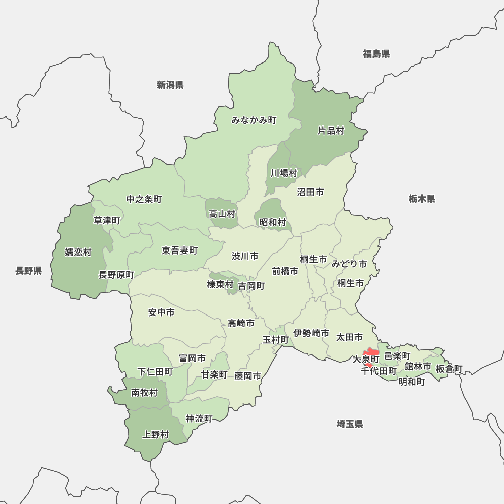 群馬県邑楽郡大泉町の地図 | Map-It マップ・イット