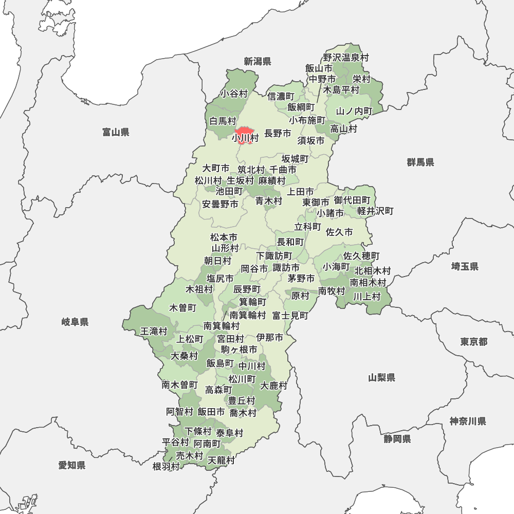長野県上水内郡小川村の地図 | Map-It マップ・イット