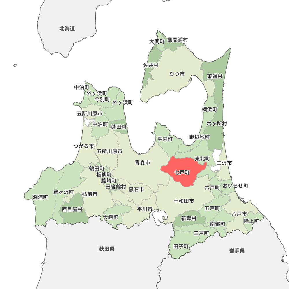 青森県上北郡七戸町の地図 | Map-It マップ・イット