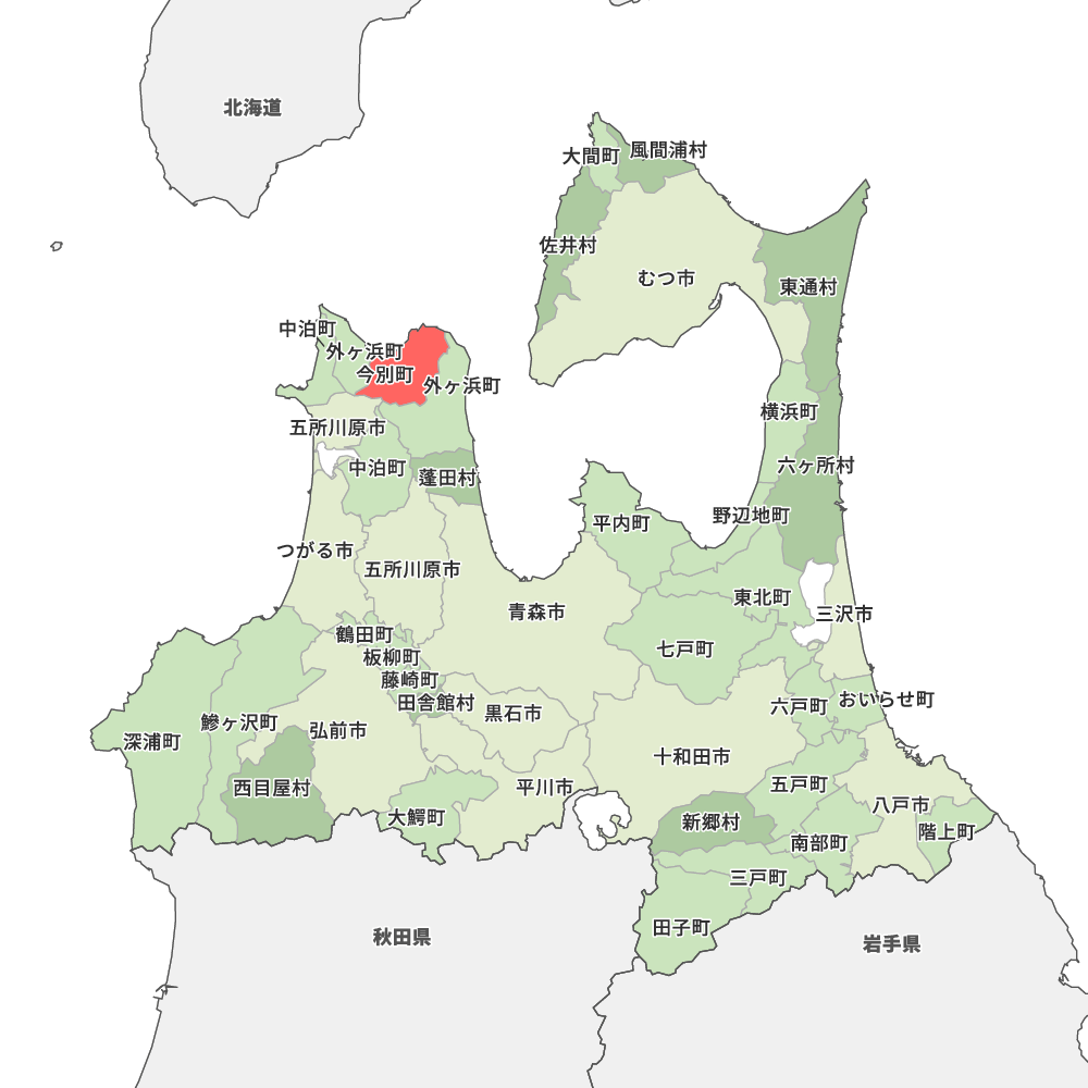 青森県東津軽郡今別町の地図 | Map-It マップ・イット