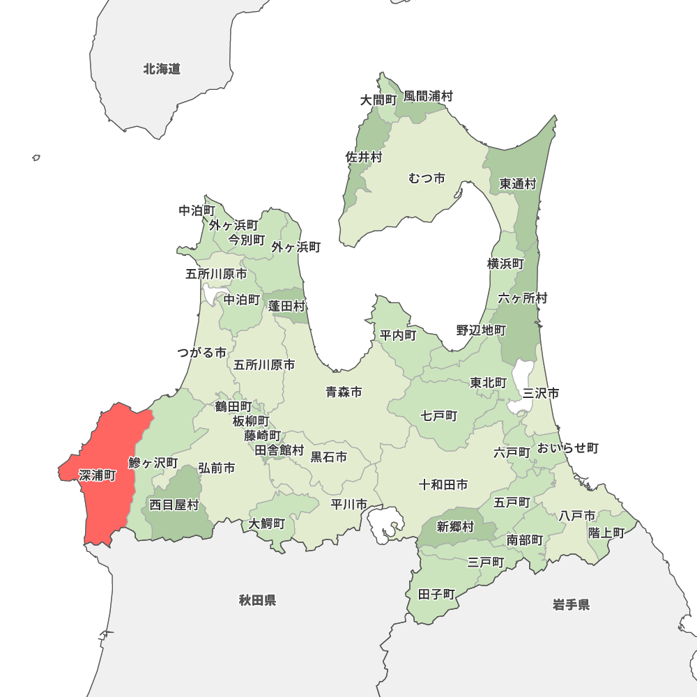 青森県西津軽郡深浦町の地図 | Map-It マップ・イット