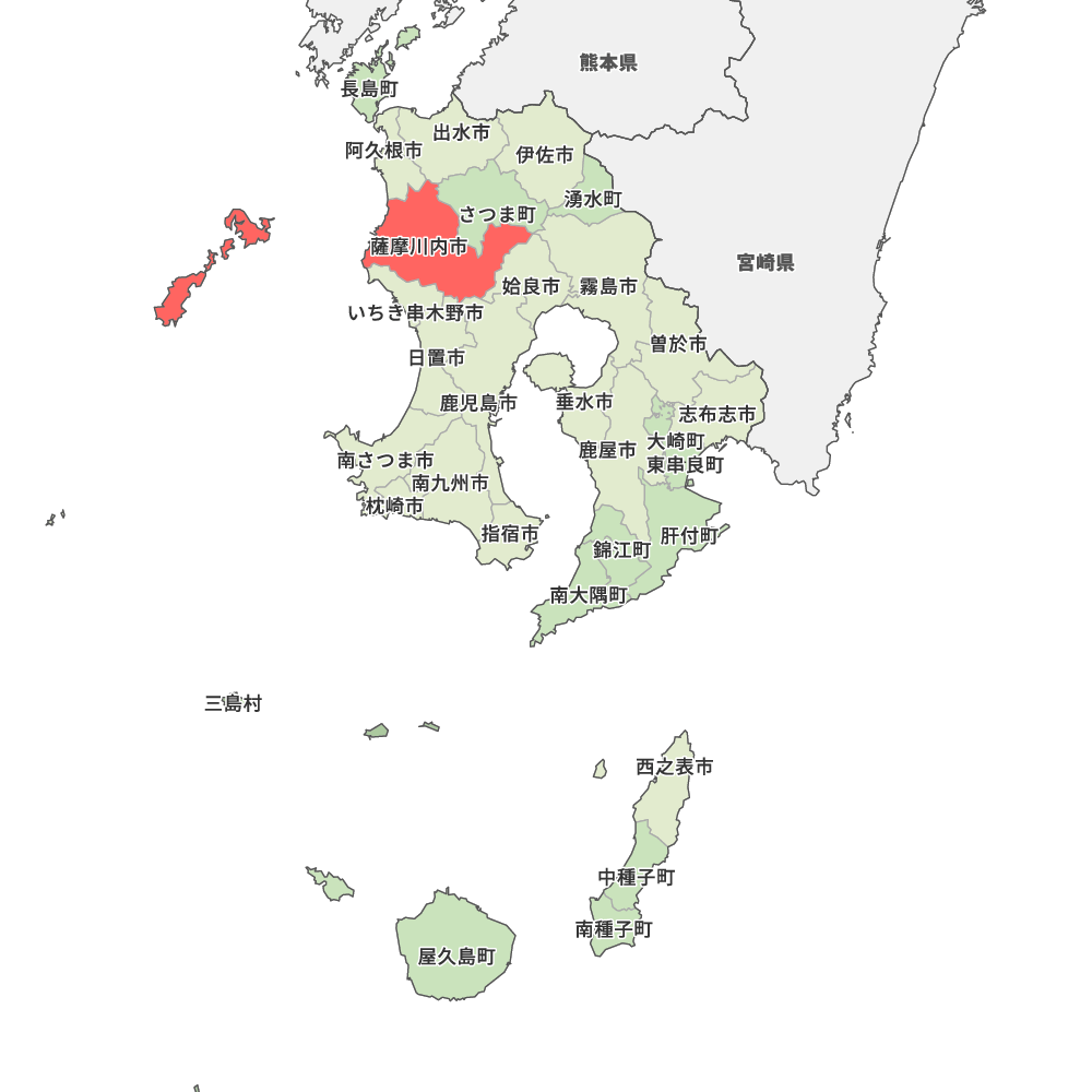 鹿児島県薩摩川内市の地図 | Map-It マップ・イット