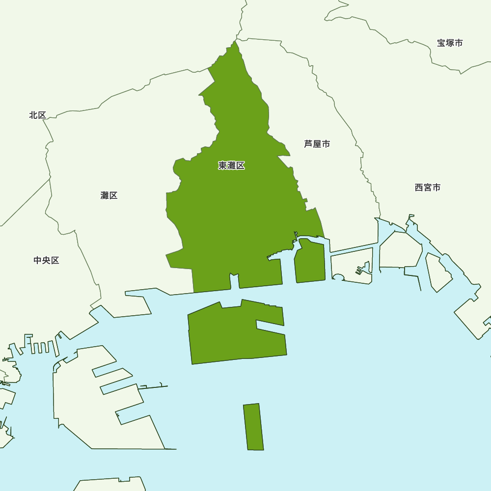兵庫県神戸市東灘区の地図 | Map-It マップ・イット