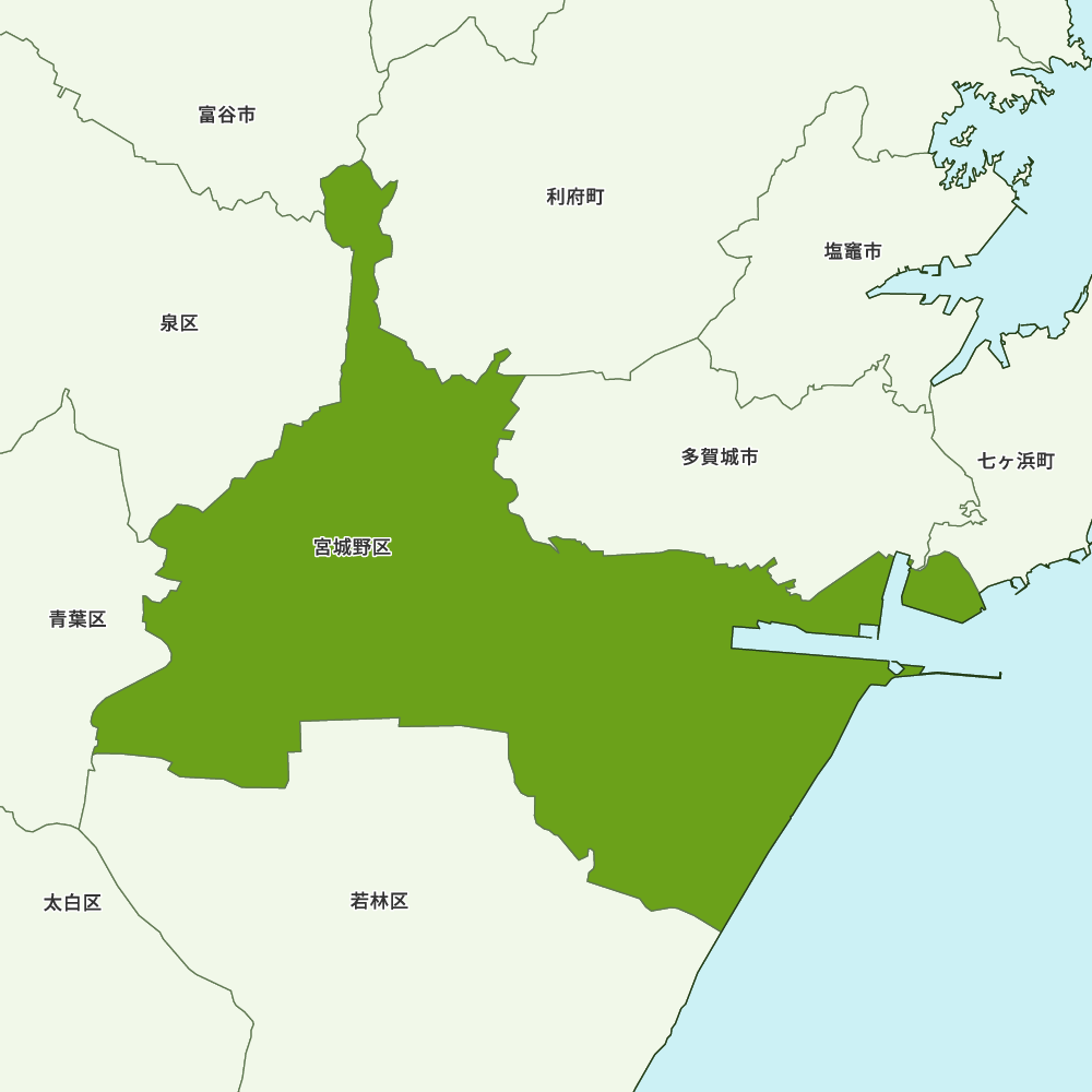 宮城県仙台市宮城野区の地図 | Map-It マップ・イット