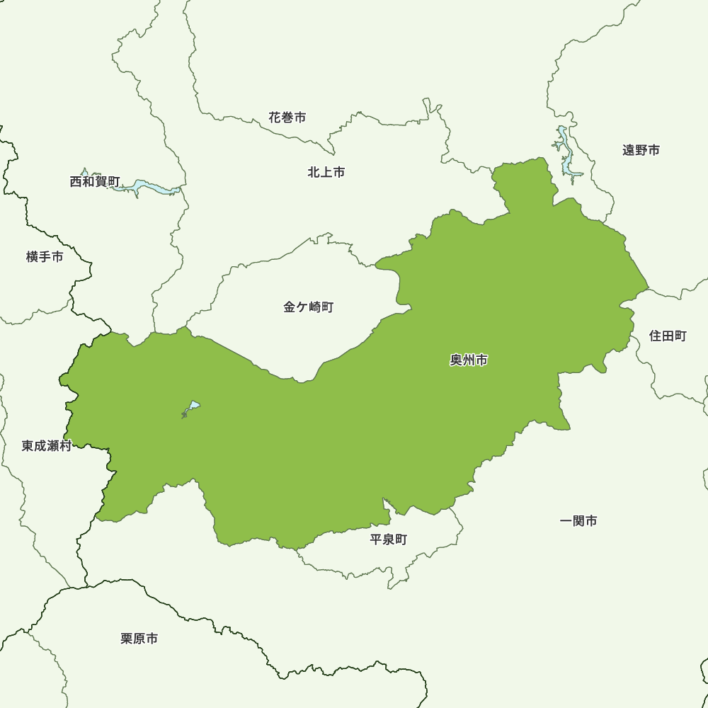 岩手県奥州市の地図 | Map-It マップ・イット